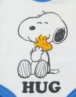 ABR Hosszú ujjú pamut body - Fehér-Kék - Snoopy (50)