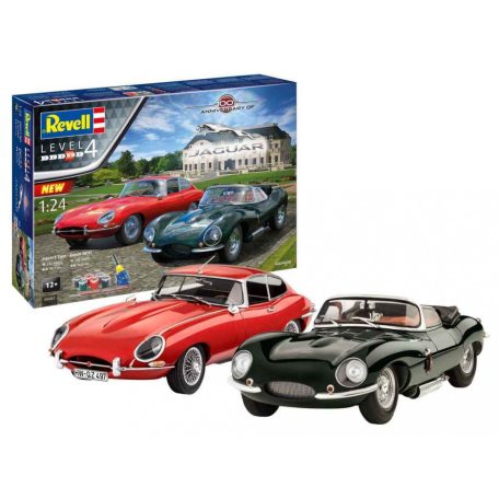 Revell Gift Set 100 Years Jaguar 1:24 makett autó (05667)