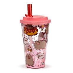 Pohár Tetővel és Szívószállal - Ínyenc Pusheen
