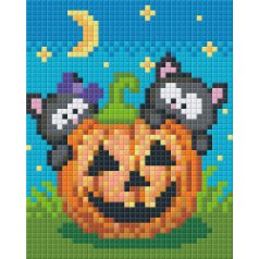   Pixel szett 1 normál alaplappal, színekkel, halloween (801404)