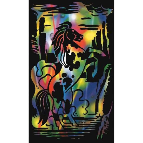 Mammut Szivárvány képkarcoló Ló (11*18 cm) Mini