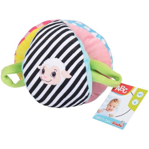 ABC Baby plüss labda csörgővel 16 cm (147854)