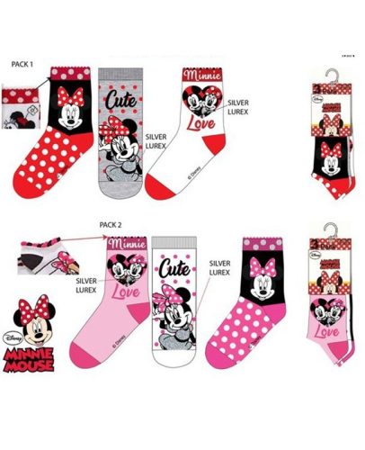 Disney Minnie gyerek zokni 3 pár/csomag 27-30 alsó sor