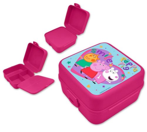 Peppa malac Smile több rekeszes uzsonnás doboz, szendvicsdoboz *