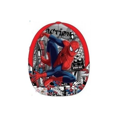 Spiderman, Pókember gyerek baseball sapka, 52 cm, piros, Képregényes