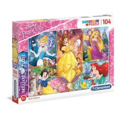   Clementoni Puzzle Ragyogó 104 db - Disney Hercegnők (20140)