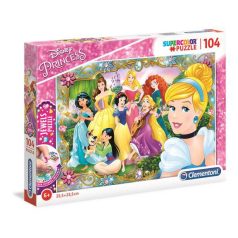   Clementoni 104 db Ékköves Puzzle - Disney Hercegnők (20147)