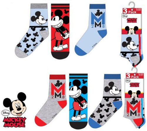 Disney Mickey zokni 31-34 3 pár/csomag, felső sor
