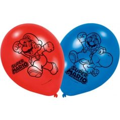 Super Mario léggömb, lufi 6 db-os