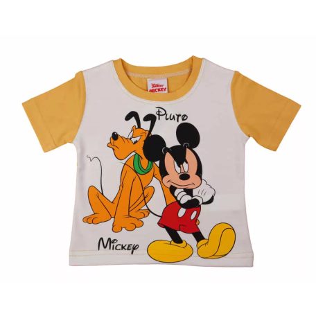 Rövid ujjú kisfiú póló Mickey és Plutó mintával (Méret: 86)