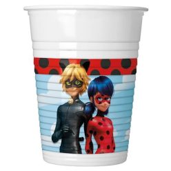   Miraculous Ladybug, Katicabogár és Fekete macska kalandjai műanyag pohár 8 db-os 200 ml