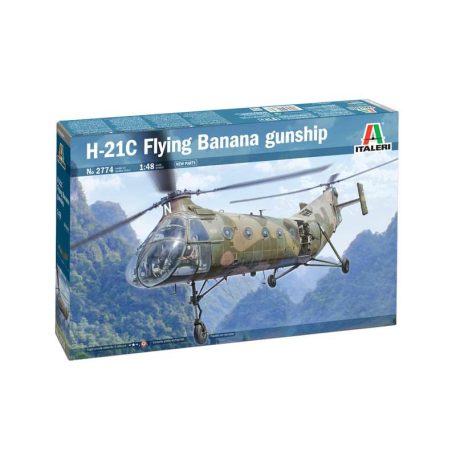 Italeri H-21C Flying Banana Gunship  1:48 makett helikopter (2774s)
