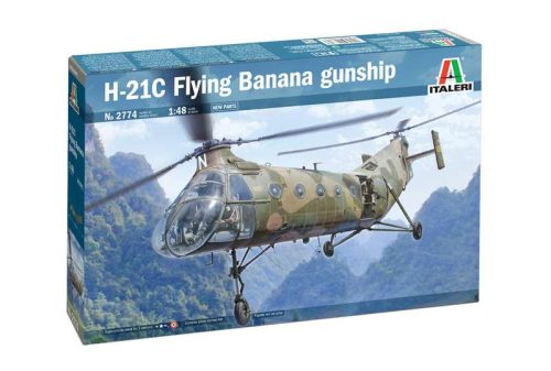 Italeri H-21C Flying Banana Gunship  1:48 makett helikopter (2774s)