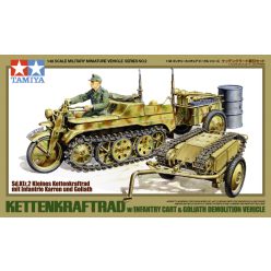   Tamiya Kettenkraftrad with Infantry Cart & Goliath Vehicle  1:48 makett harcjármű (300032502)