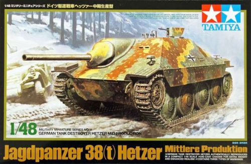 Tamiya Tank Destroyer Hetzer Mid Production  1:48 makett harcjármű (300032511)