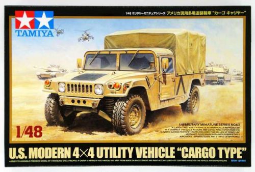 Tamiya US Modern 4x4 Utility Vehicle Cargo Type  1:48 makett harcjármű (300032563)