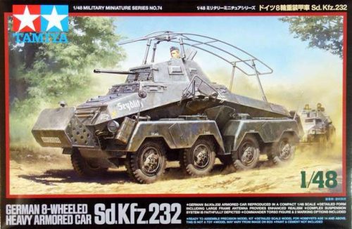 Tamiya German 8-Wheeled Heavy Armored Car Sd.Kfz.232  1:48 makett harcjármű (300032574)