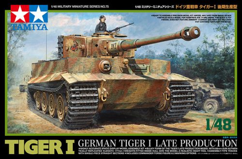 Tamiya Tiger I Late Production  1:48 makett harcjármű (300032575)