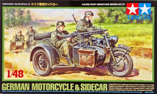 Tamiya German Motorcycle & Sidecar  1:48 makett harcjármű (300032578)