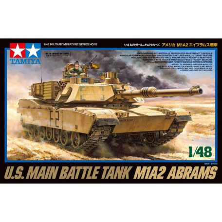 Tamiya USA M1A2 Abrams  1:48 makett harcjármű (300032592)