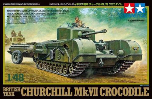 Tamiya British Tank Churchill Mk.VII Crocodile  1:48 makett harcjármű (300032594)