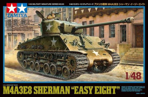 Tamiya US Medium Tank M4A3E8 Sherman Easy Eight  1:48 makett harcjármű (300032595)