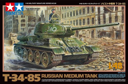 Tamiya Russian Medium Tank T34-85  1:48 makett harcjármű (300032599)