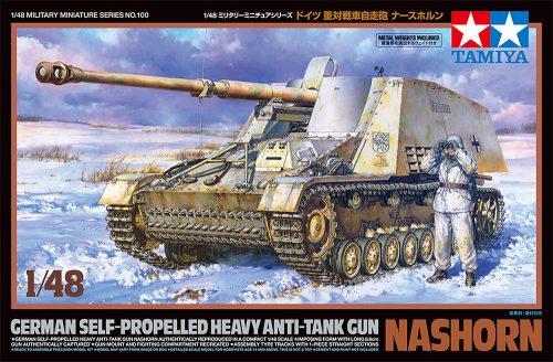 Tamiya German Self-Propelled Heavy Anti-Tank Gun Nashorn  1:48 makett harcjármű (300032600)