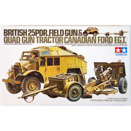 Tamiya British 25 Pndr. Field Gun & Quad Gun Tractor  1:35 makett harcjármű (300035044)