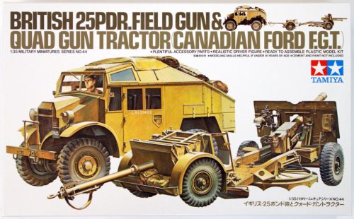 Tamiya British 25 Pndr. Field Gun & Quad Gun Tractor  1:35 makett harcjármű (300035044)