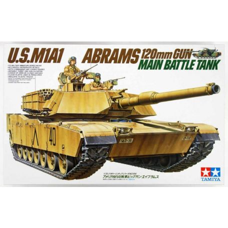 Tamiya US M1A1 Abrams 120mm GUN Main Battle Tank  1:35 makett harcjármű (300035156)