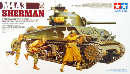 Tamiya US Medium Tank M4A3 Sherman 75mm Gun  1:35 makett harcjármű (300035250)