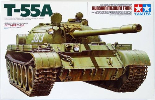 Tamiya Russian Medium Tank T-55A  1:35 makett harcjármű (300035257)