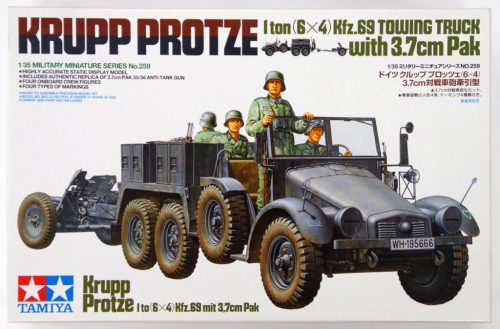 Tamiya Krupp Protze Towing Truck with 37mm Pak  1:35 makett harcjármű (300035259)