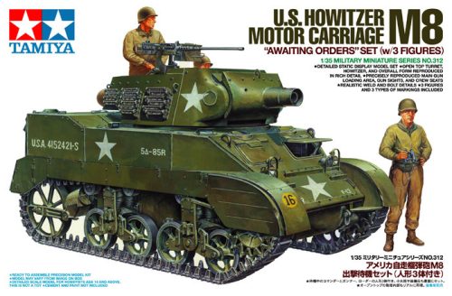 Tamiya US Howitzer Motor Carriage M8 Awaiting Orders Set  1:35 makett harcjármű (300035312)