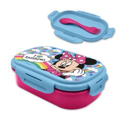 Disney Minnie Rainbows szendvicsdoboz + evőeszköz szett *