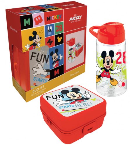 Disney Mickey Fun szendvicsdoboz + műanyag kulacs szett