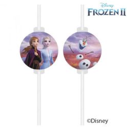   Disney Frozen II Leaf, Jégvarázs papír szívószál, 4 db-os szett