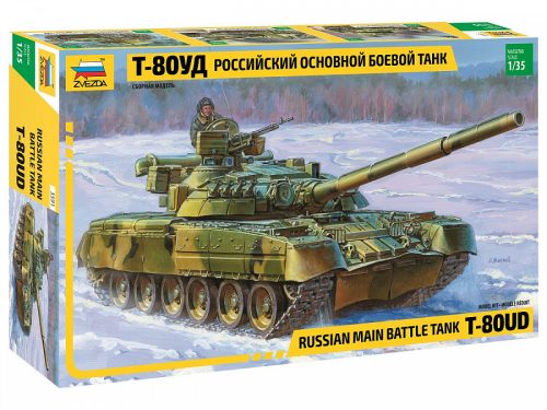 Zvezda T-80UD Russian Main Battle Tank 1:35 makett harcjármű (3591)