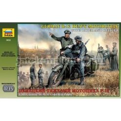   Zvezda German WWI Single Motorcycle  1:35 makett harcjármű (3632)