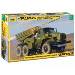   Zvezda BM-21 Grad Rocket Launcher  1:35 makett harcjármű (3655)