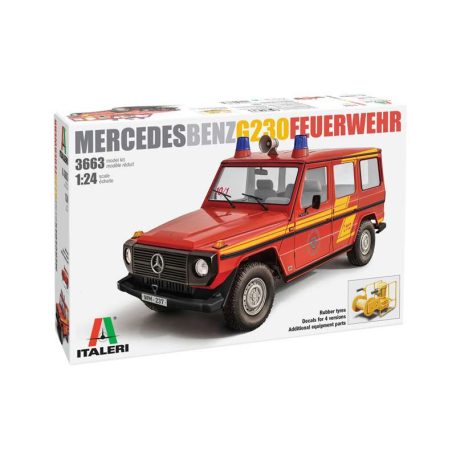 Italeri Mercedes Benz G230 Feuerwehr  1:24 makett autó (3663S)