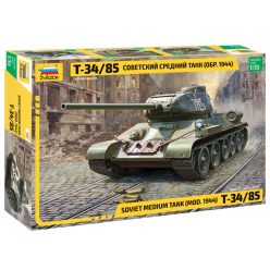   Zvezda Soviet Medium Tank T-34/85  1:35 makett harcjármű (3687)