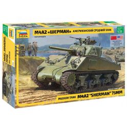 Zvezda M4 A2 Sherman 1:35 makett harcjármű (3702)