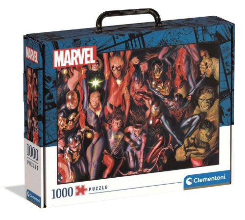 Clementoni 1000 db-os puzzle bőrönd - Marvel szuperhősök (39675)