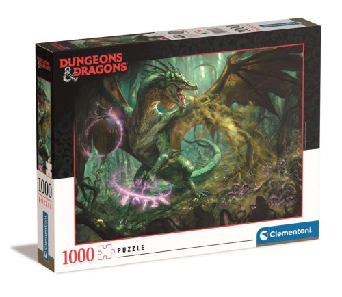 Clementoni 1000 db-os puzzle -  Dungeons and Dragons: Zöld sárkány (39734)