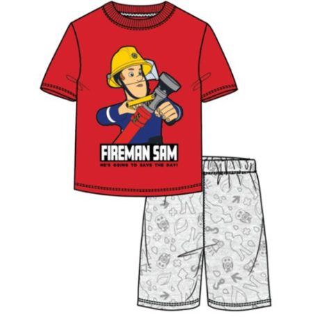 Sam a tűzoltó gyerek rövid pizsama 110/116 cm