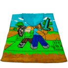 Minecraft Field strand törölköző poncsó 50x115 cm