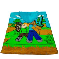 Minecraft Field strand törölköző poncsó 50x115 cm