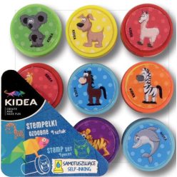   Nyomda szett, 9 db-os, állatos, (koala, kutya, láma, kenguru, ló, zebra, tigris, delfin és kutya), Kidea